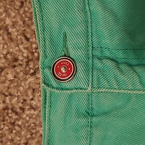 Vtg Coca-Cola Green denim jean skirt Size 5-7 - Picture 6 of 12